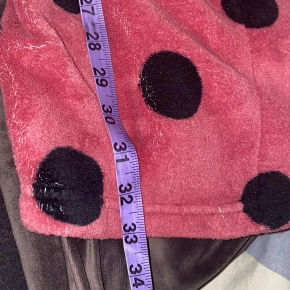 Pink Victoria’s Secret cozy pink polka dot soft Begonia robe Sz XS - Picture 8 of 15